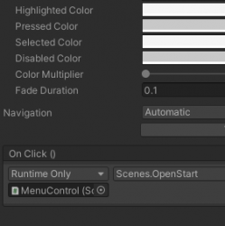 Как менять сцену с помощью меню в Unity